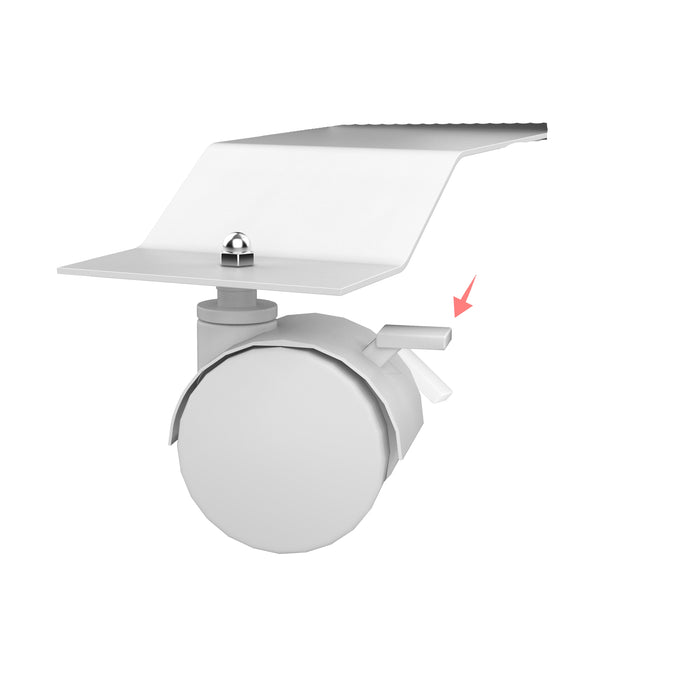 Compact Gooseneck Floor Stand with Accessories for 7-13-Inch Tablets (White) CTA DIGITAL