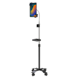 Compact Mobile Gooseneck Floor Stand with Handle for 7-13 Inch Tablets