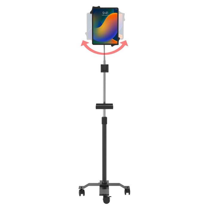 Compact Mobile Gooseneck Floor Stand with Handle for 7-13 Inch Tablets CTA DIGITAL
