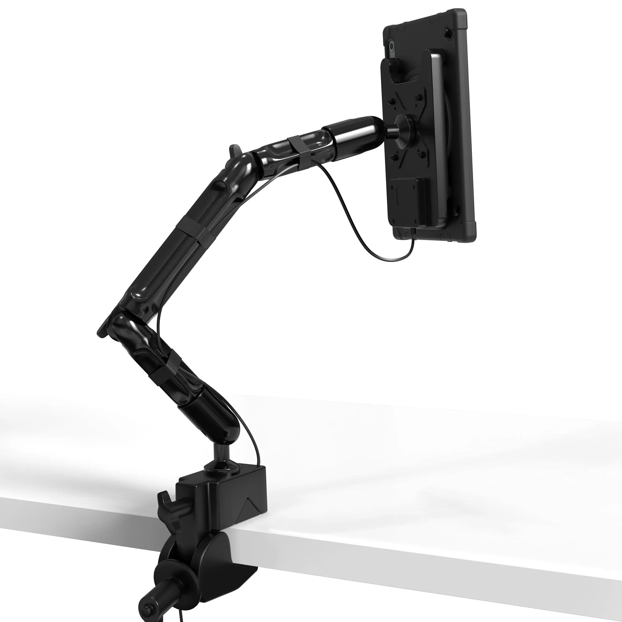 Custom Flex Desk Clamp Mount with Inductive Charging Case Kit