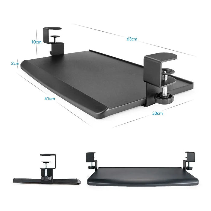 Desk Add-on Bundle with Keyboard Tray, Desk Organizer, and Cable Routing Column CTA DIGITAL