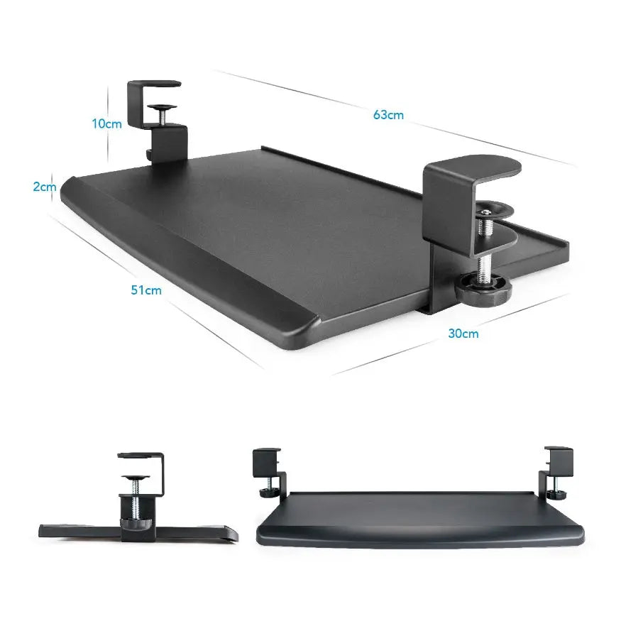 Desk Add-on Bundle with Keyboard Tray, Desk Organizer, and Cable Routing Column