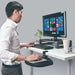 Desk Add-on Bundle with Keyboard Tray, Desk Organizer, and Cable Routing Column CTA DIGITAL