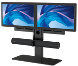 Desktop Display Mount with Speaker, Camera, and Equipment Attachment Points