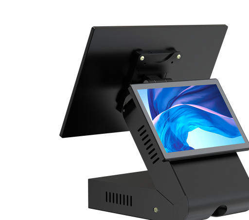 Dual Display POS Desktop Wedge Stand for Mini PC CTA DIGITAL