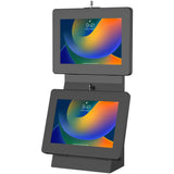 Dual Security Enclosure Desk Mount w/ Storage Compartment