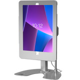 Dual Security Kiosk Stand with Locking Case and Cable