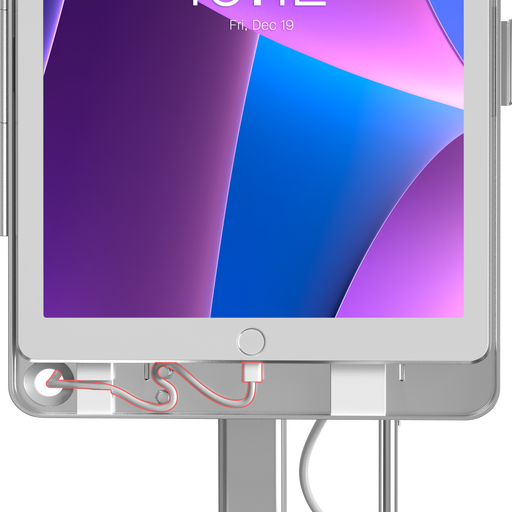 Dual Security Kiosk Stand with Locking Case and Cable CTA