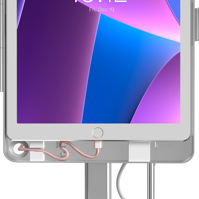 Dual Security Kiosk Stand with Locking Case and Cable CTA