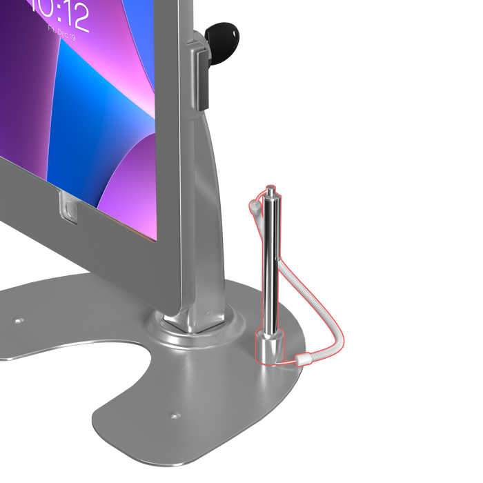 Dual Security Kiosk Stand with Locking Case and Cable CTA