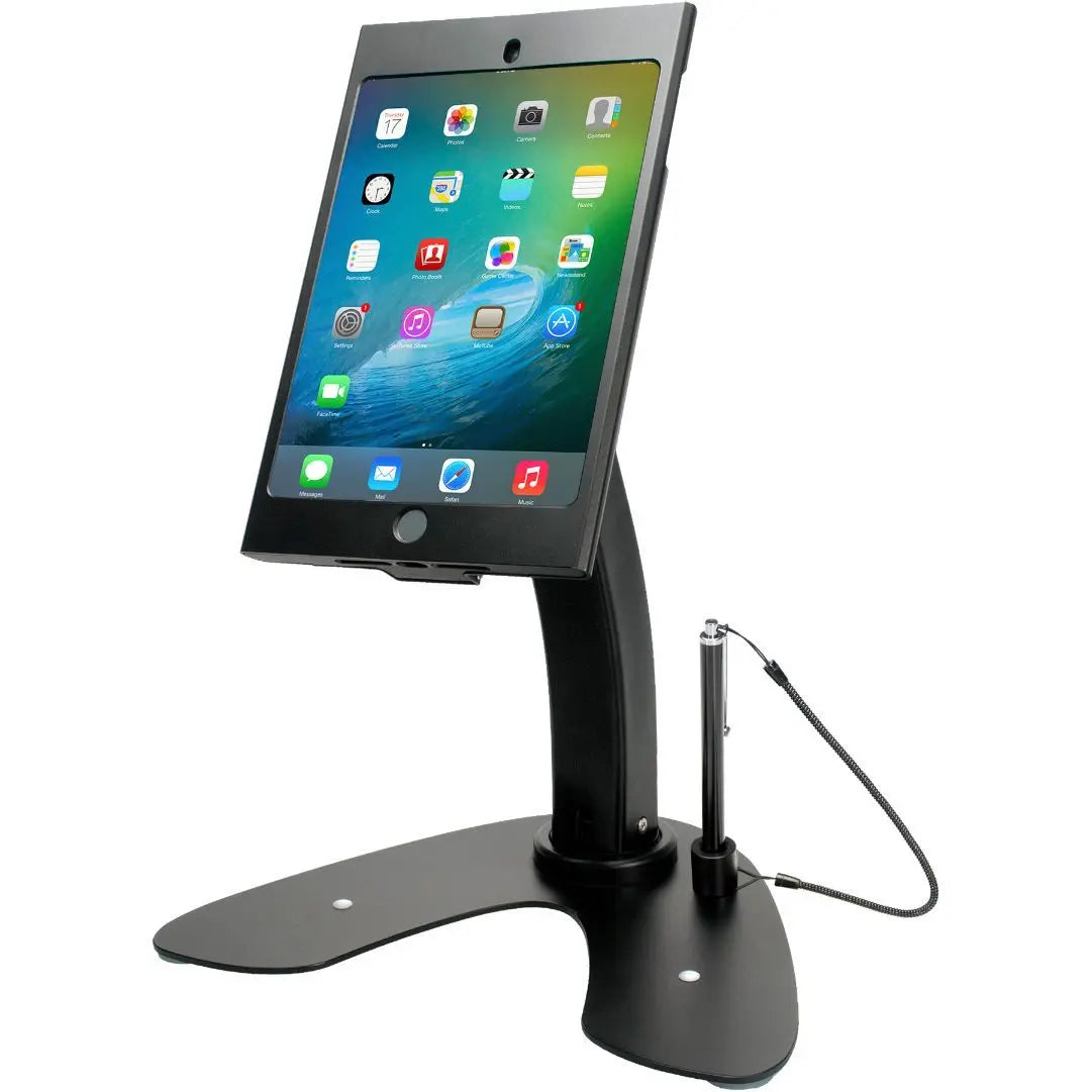 Dual Security Kiosk Stand with Locking Case and Cable