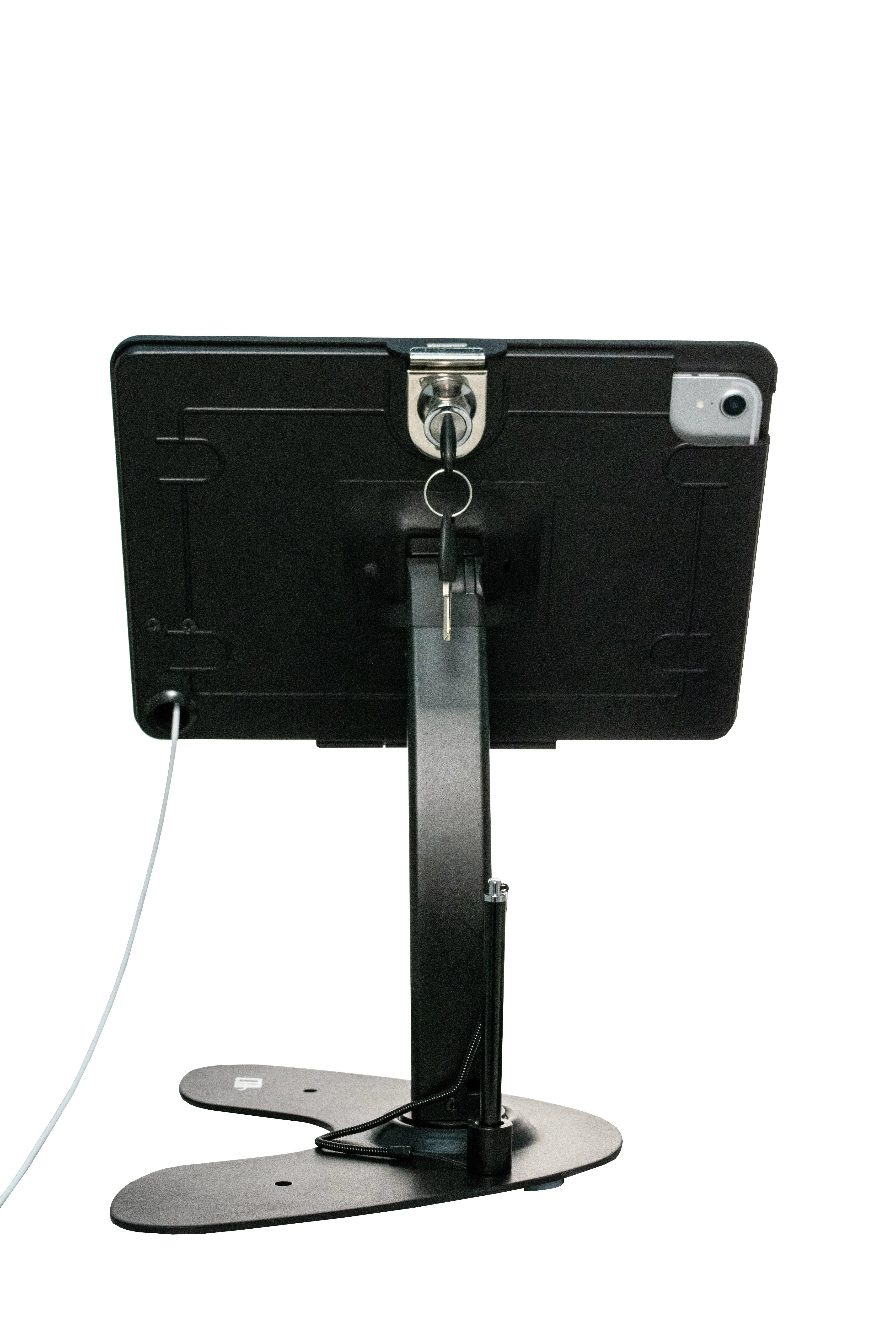 Dual Security Kiosk Stand with Locking Case and Cable