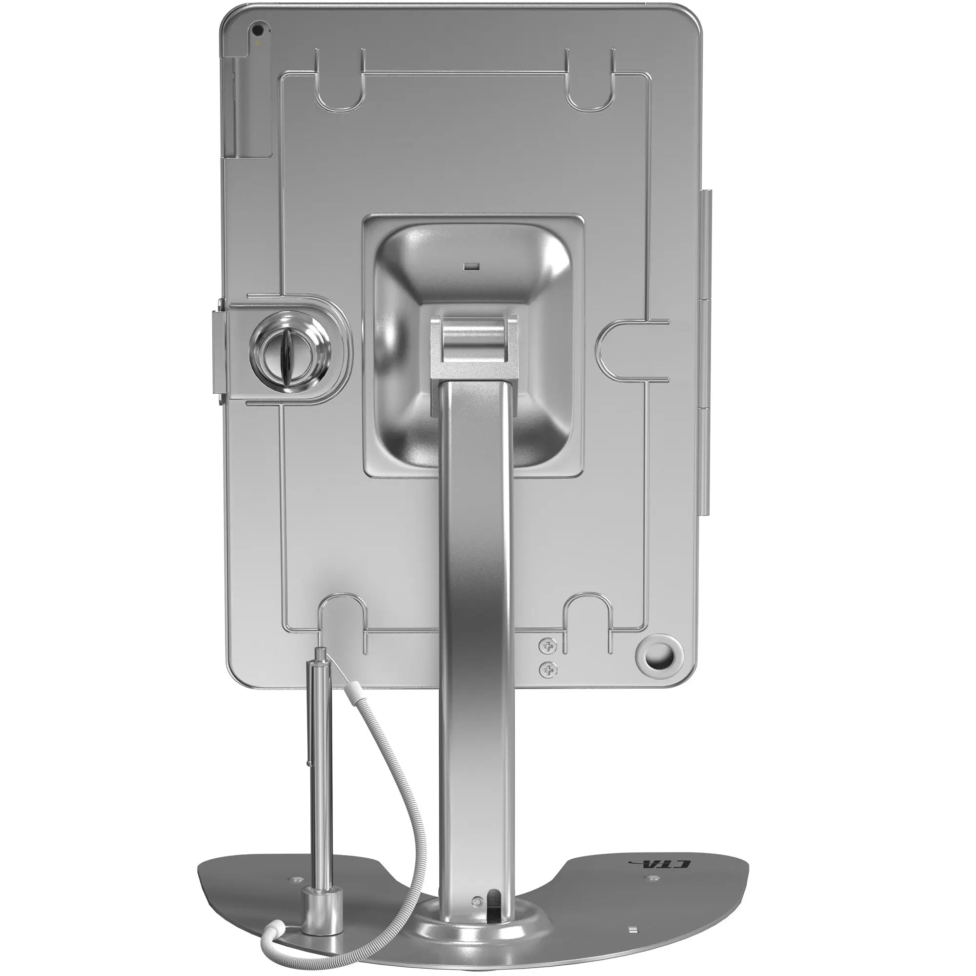 Dual Security Kiosk Stand with Locking Case and Cable