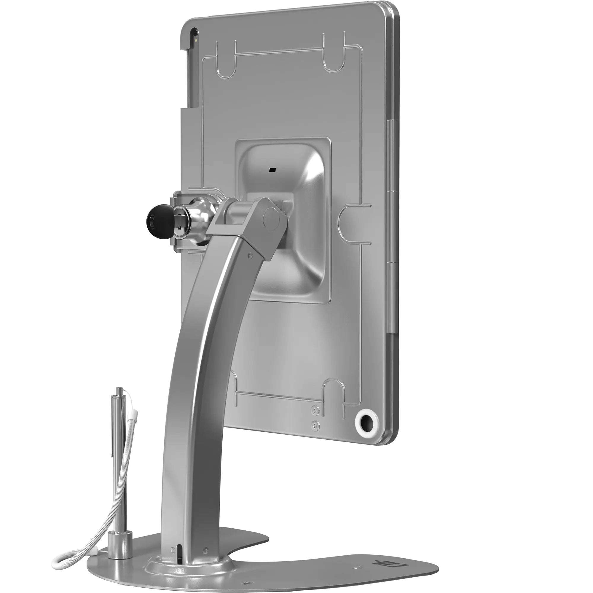 Dual Security Kiosk Stand with Locking Case and Cable