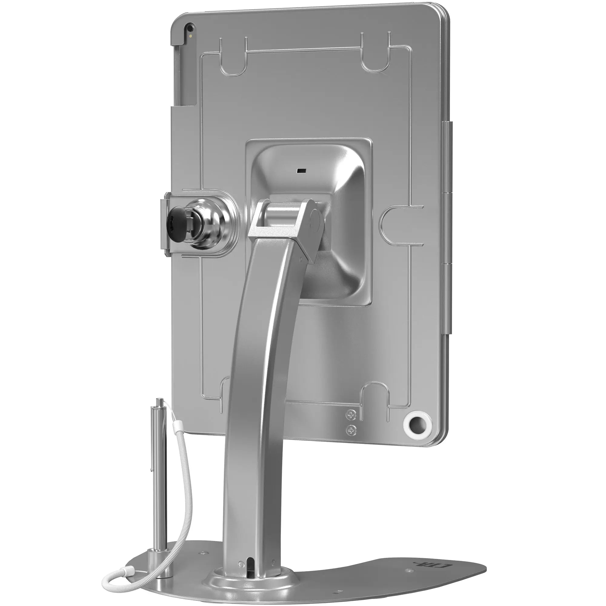 Dual Security Kiosk Stand with Locking Case and Cable