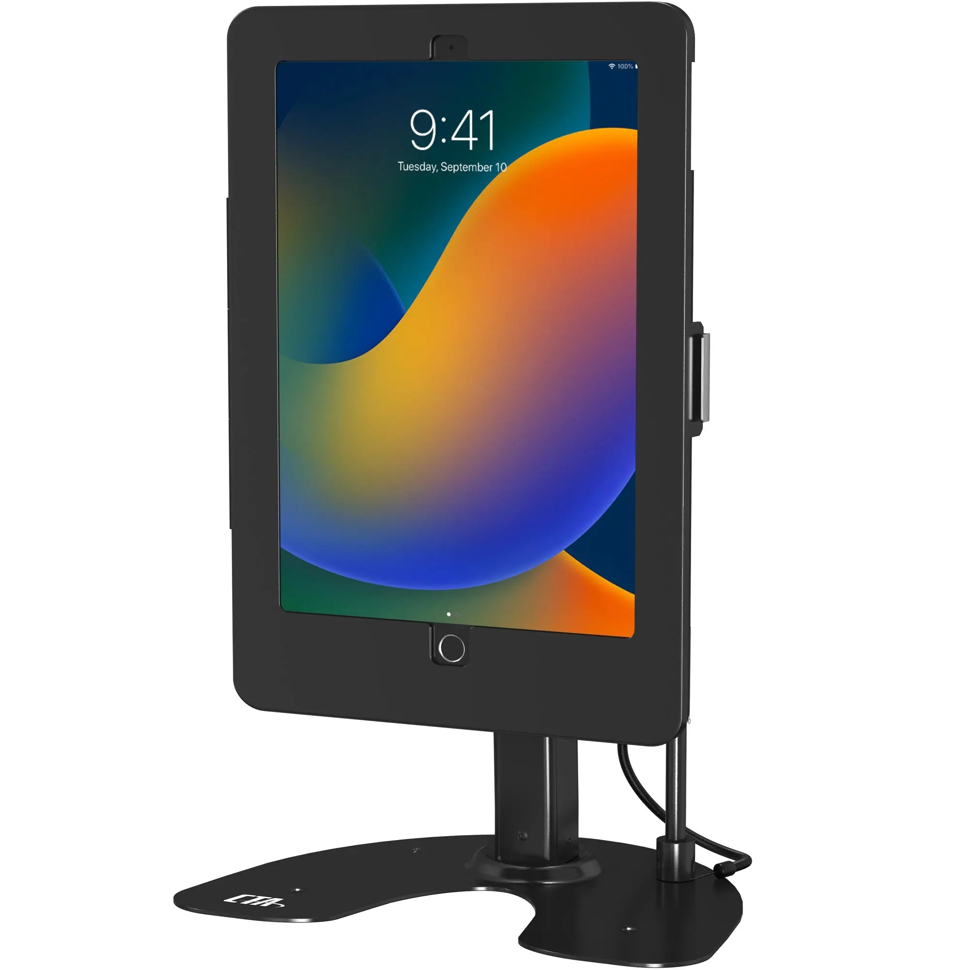 Dual Security Kiosk Stand with Locking Case and Cable