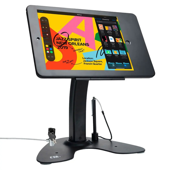 Dual Security Kiosk Stand with Locking Case and Cable CTA DIGITAL