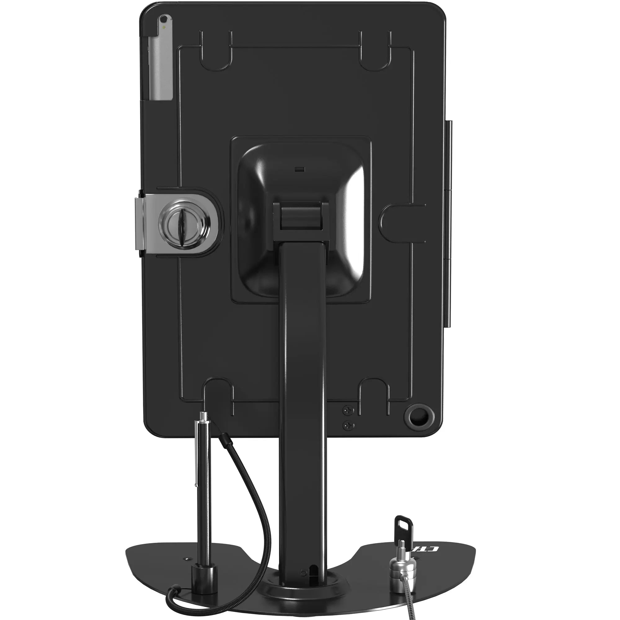 Dual Security Kiosk Stand with Locking Case and Cable