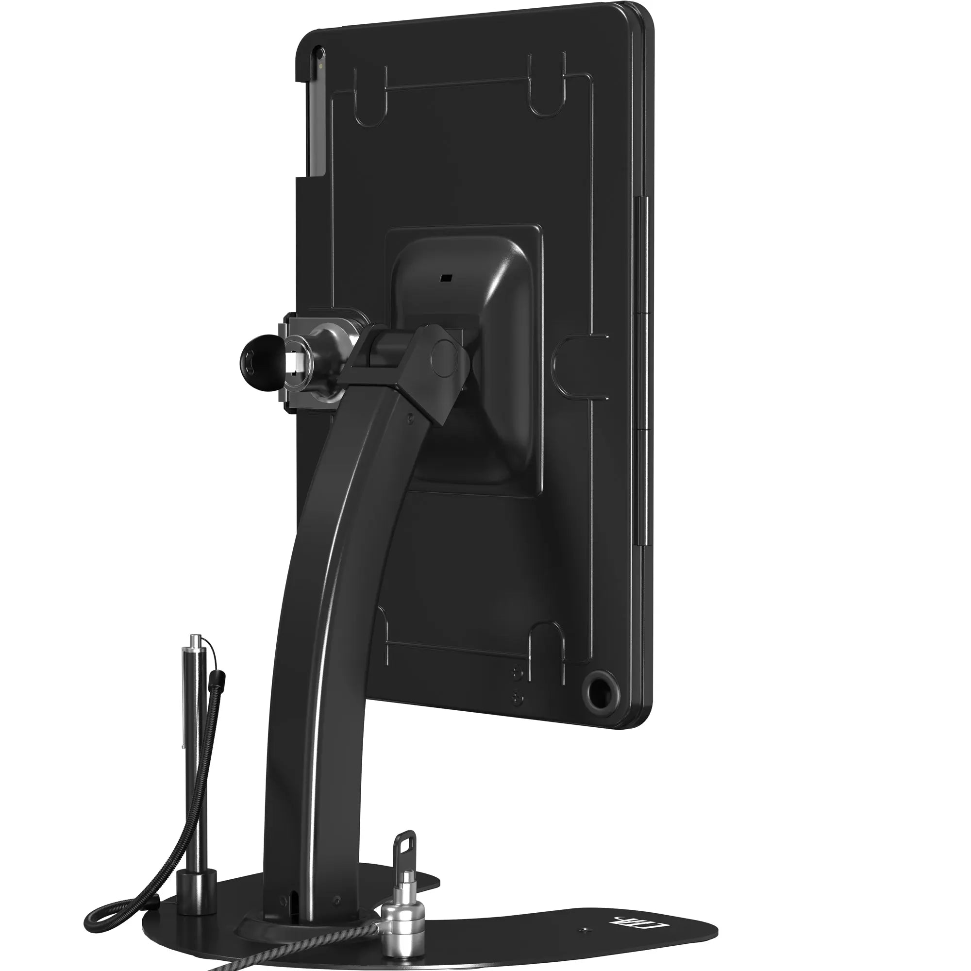 Dual Security Kiosk Stand with Locking Case and Cable