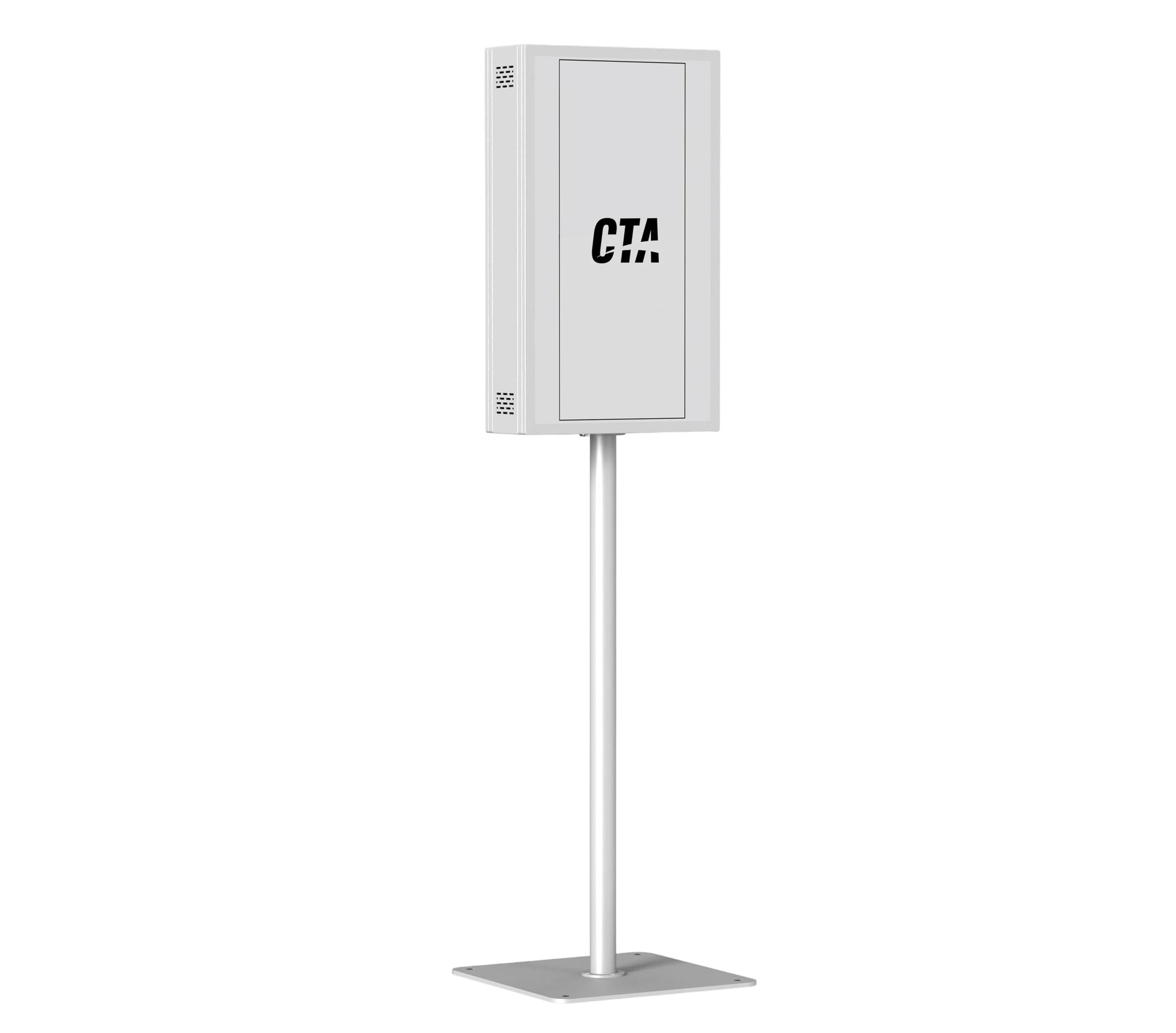 Dual-Sided Floor Stand for E-Paper Displays with Internal Compartment for External Batteries CTA DIGITAL