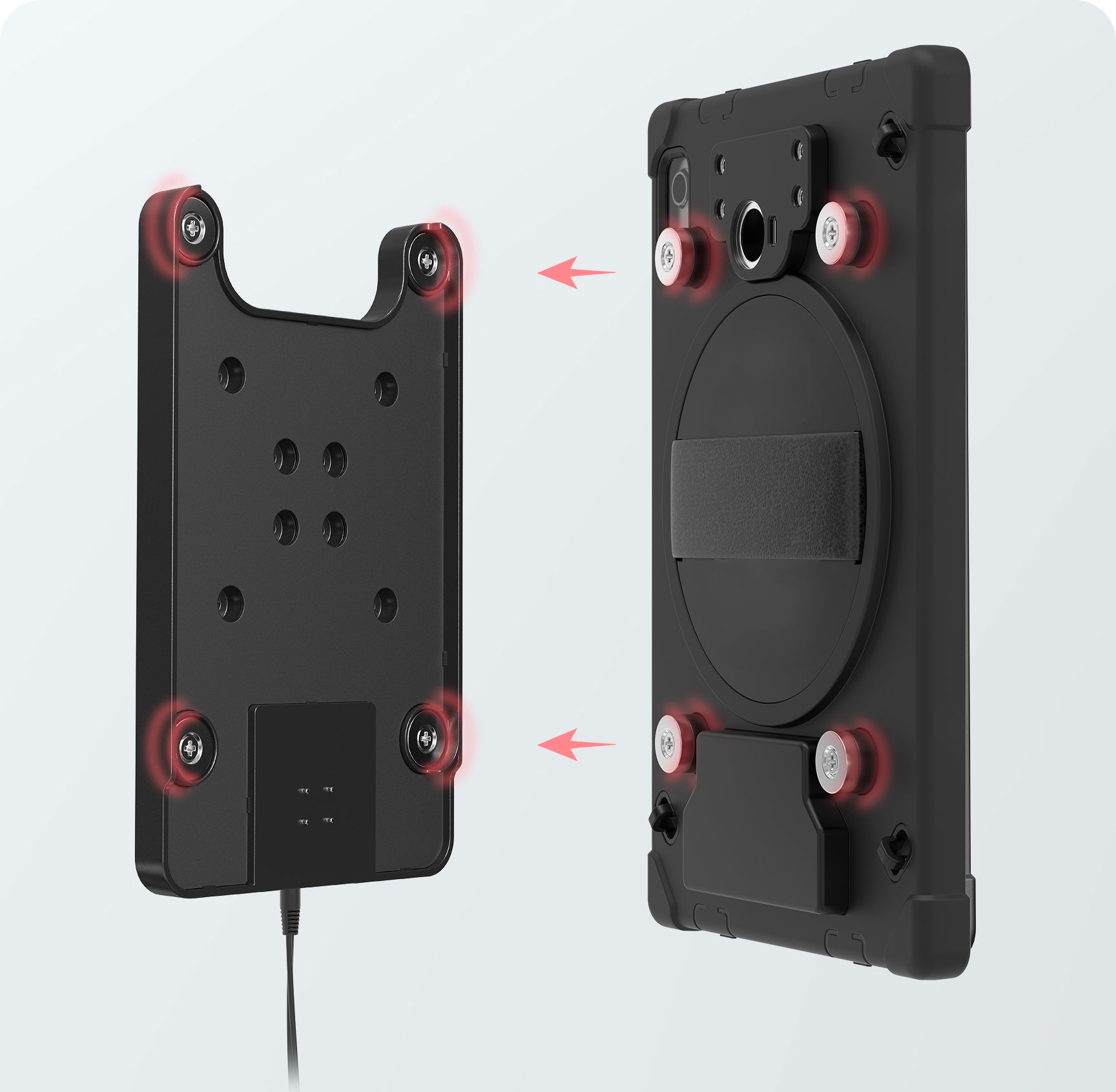Embedded Magnets Provide Secure Mounting to Metal Surfaces