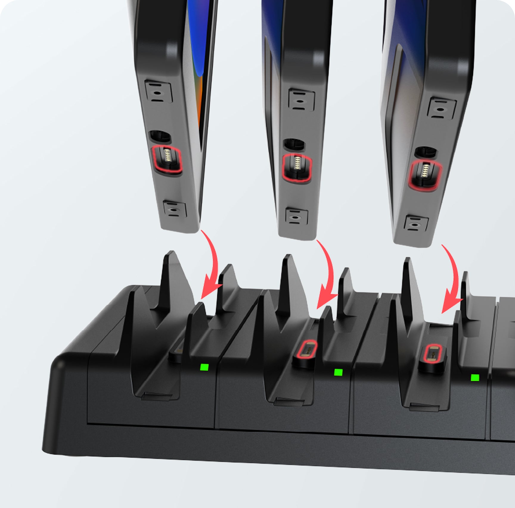 POGO-Pin connector 
for effortless, reliable charging