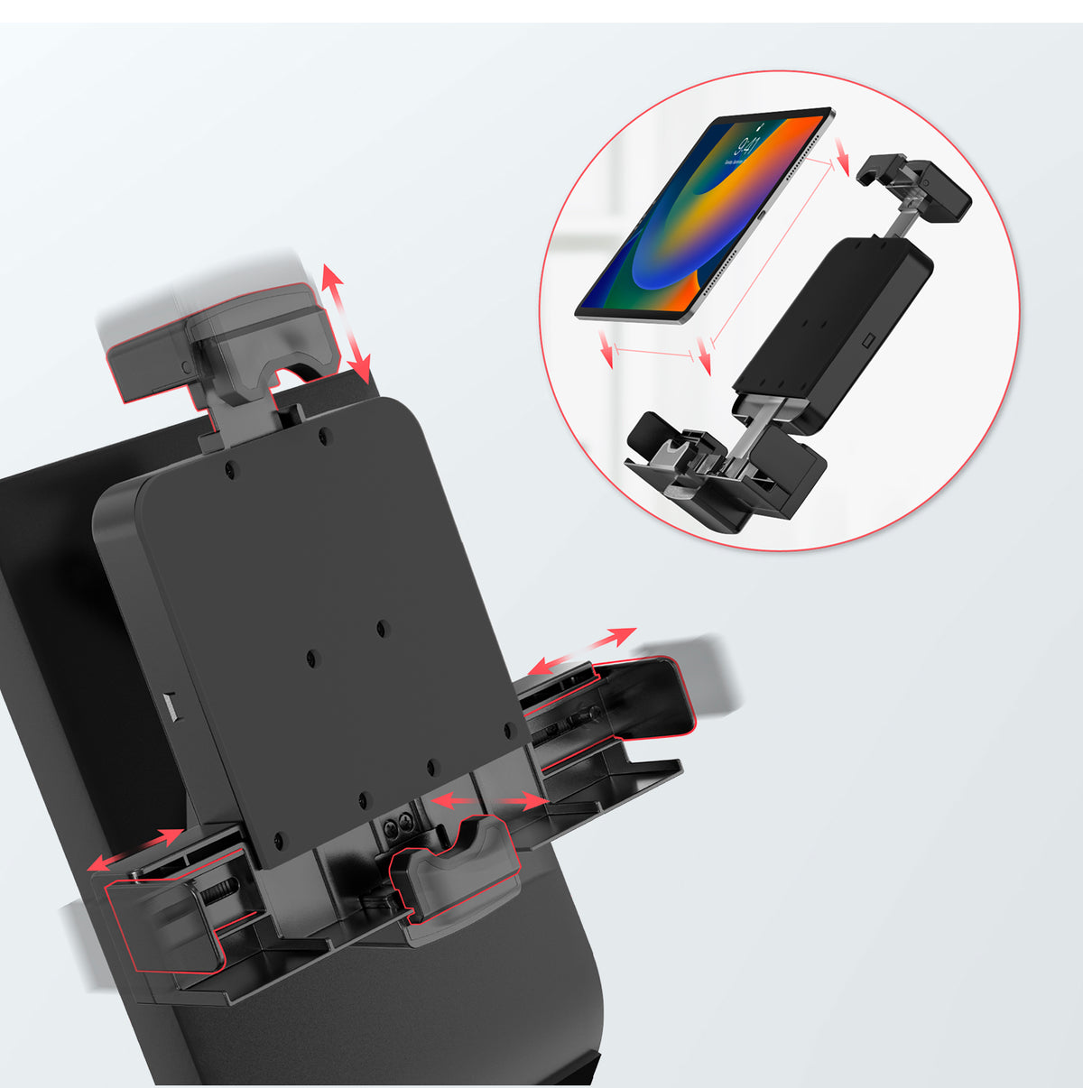 Premium Heavy Duty Floorstand with Premium Universal Tablet Security Holder
