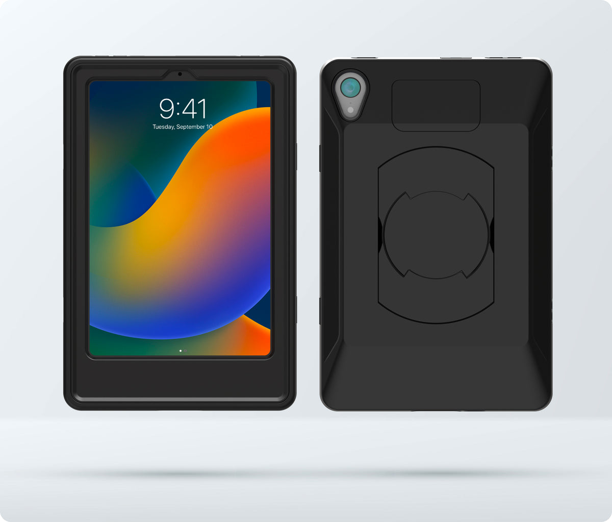 VersaGuard Twist Lock Protective Tablet Case and Dock with Wireless Inductive Charging For iPad Mini 7 (A17 Pro) and iPad Mini 6