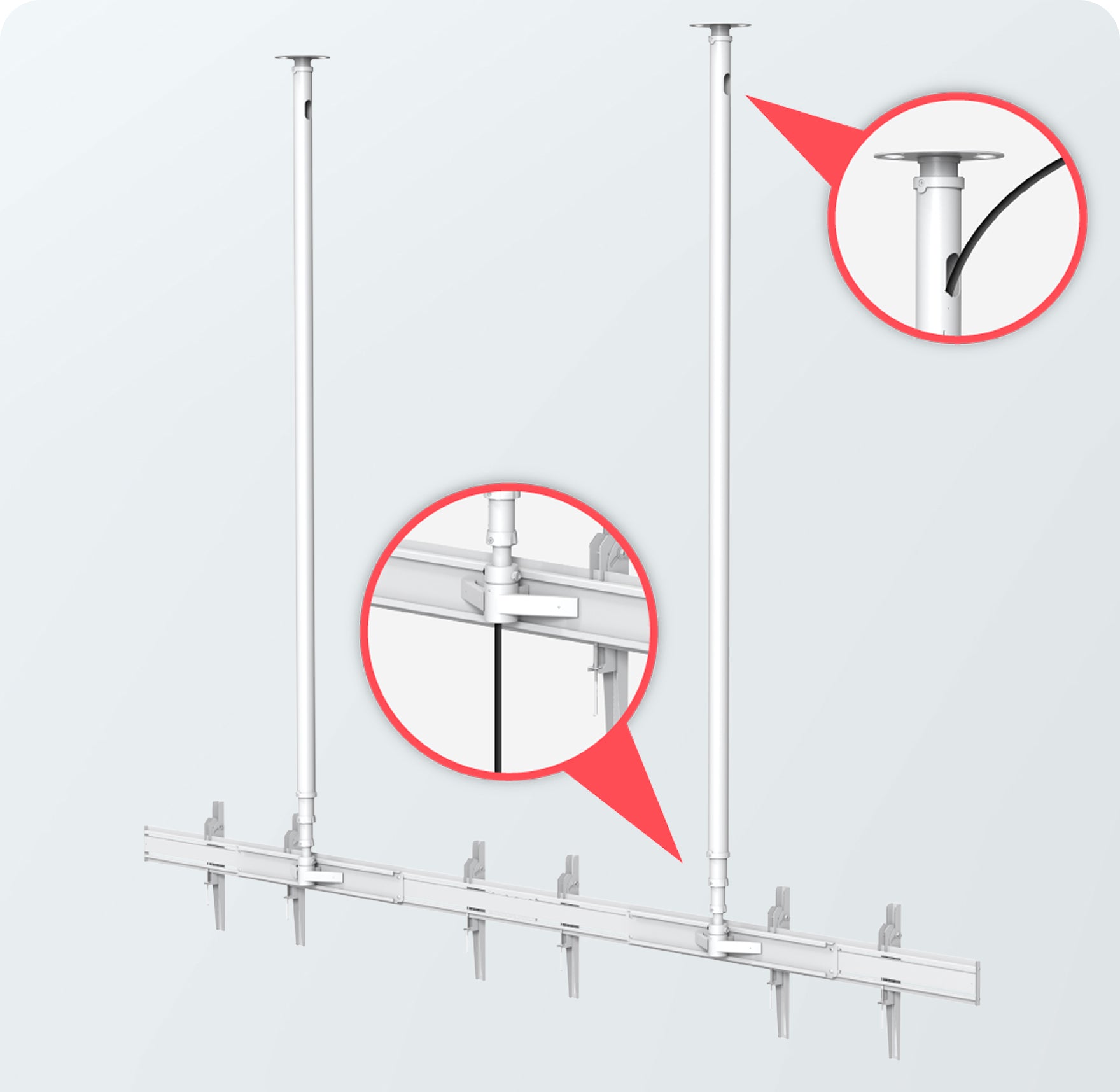 Cable Routing Through Pole Body