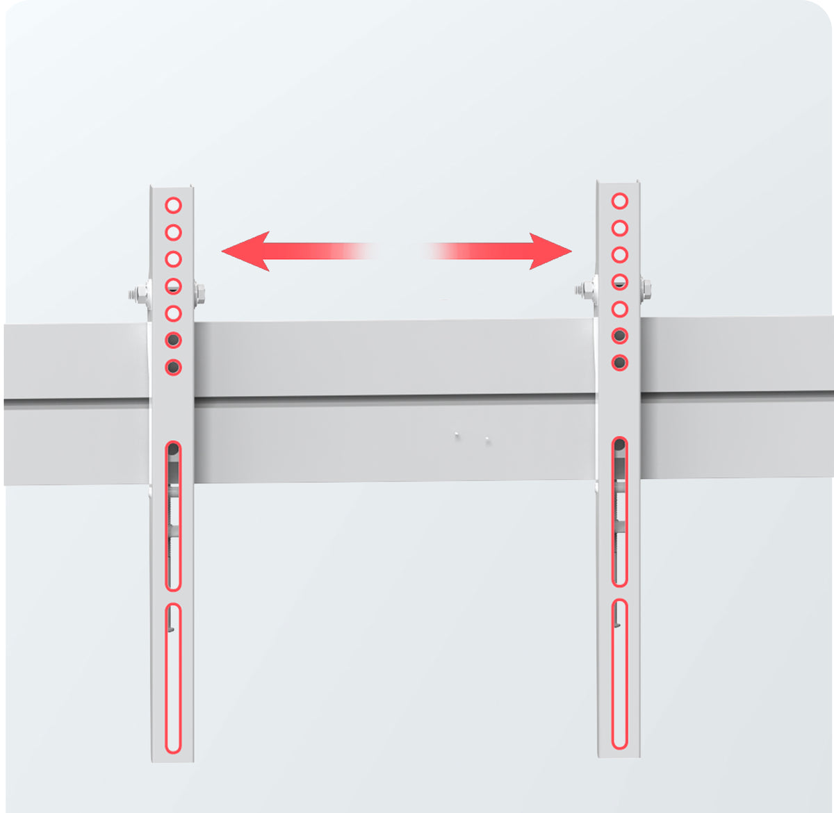 Triple Screen Dual Pole Ceiling Mount with 2 Columns of 7Ft Unistrut