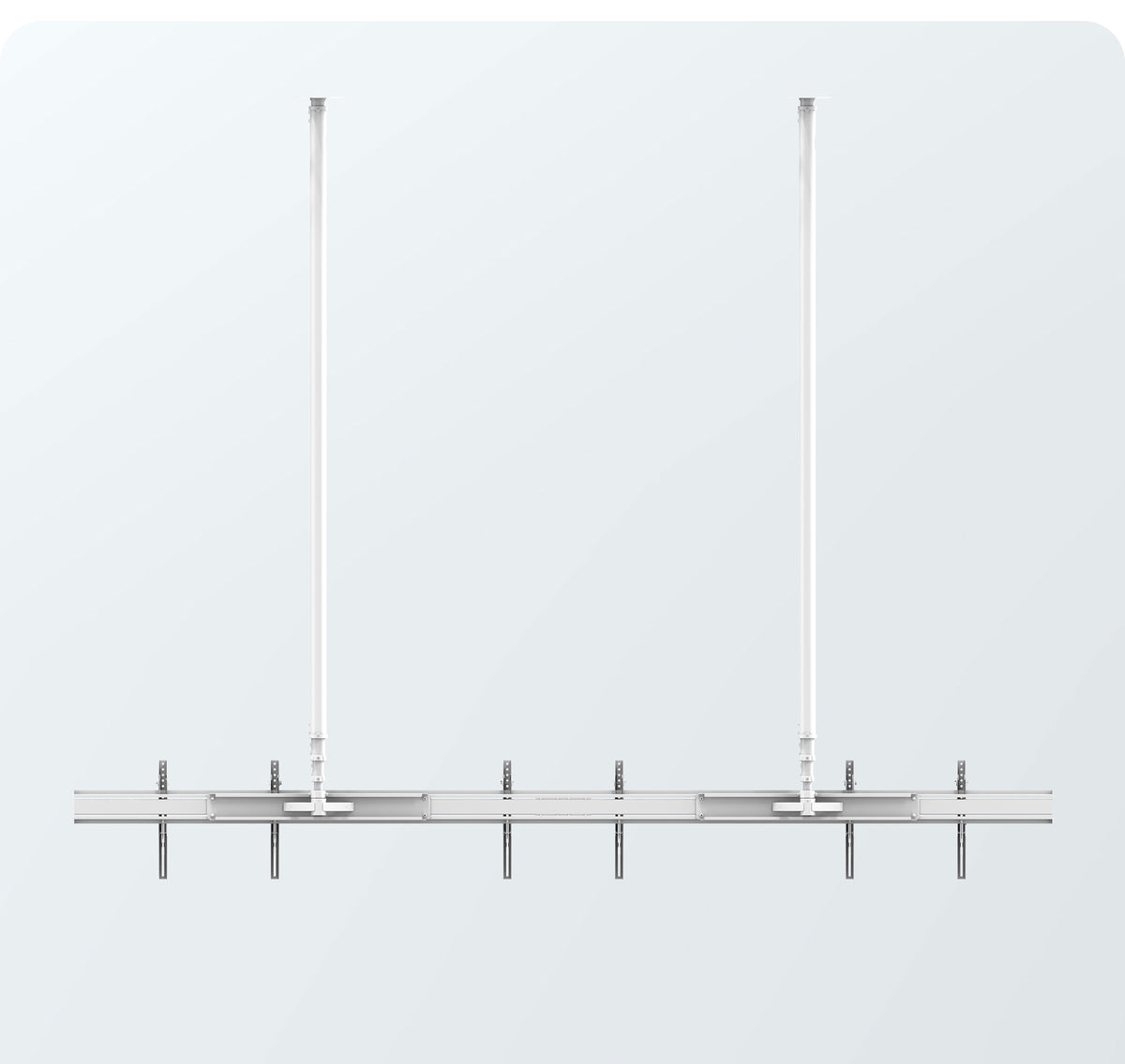 Triple Screen Telescoping Ceiling Dual Pole Mount