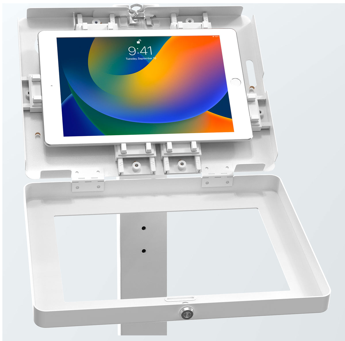 Premium Thin Profile Floor Stand with Security Enclosure