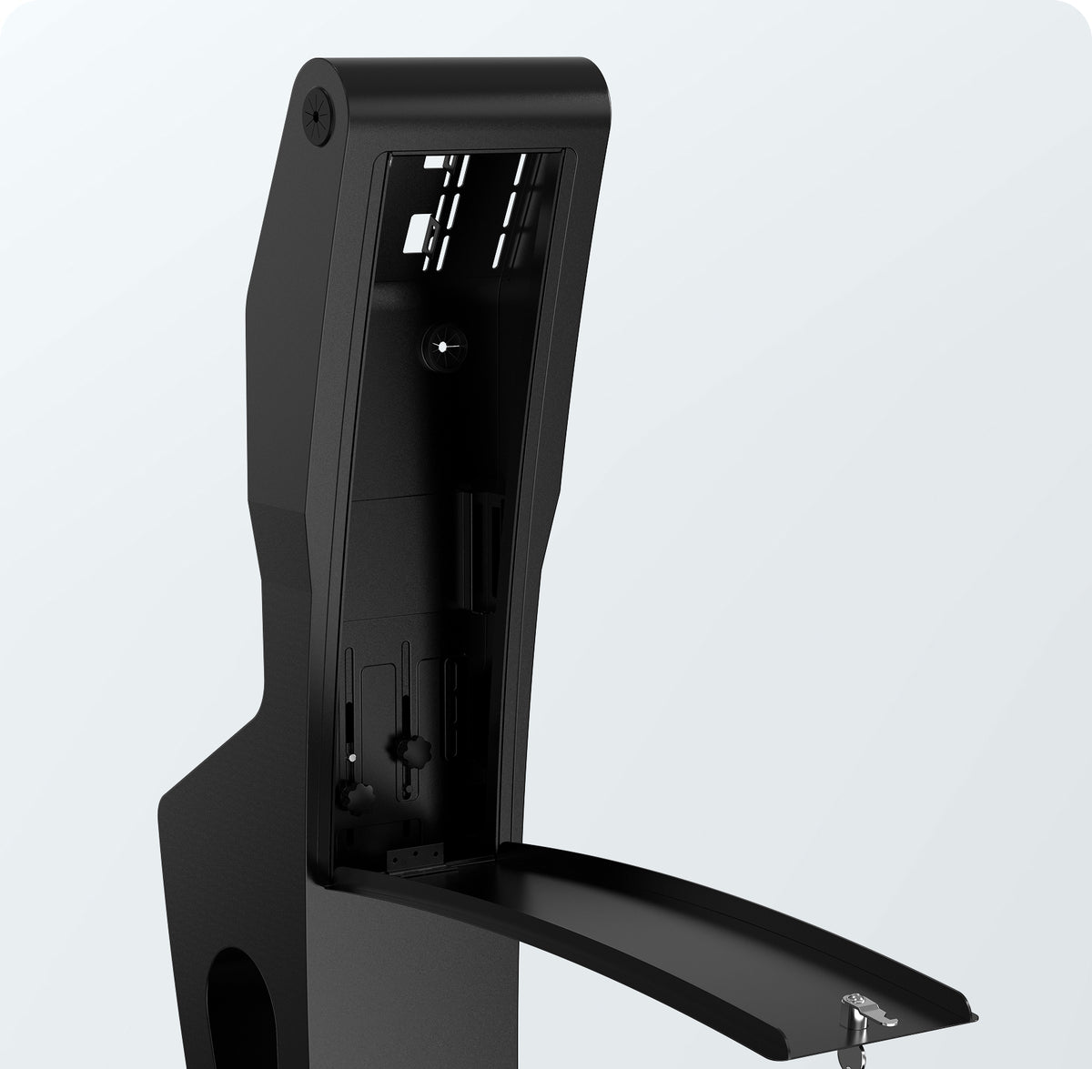 Sleek Floor Stand with Printer Slot for Touchscreen Monitors and Other Displays