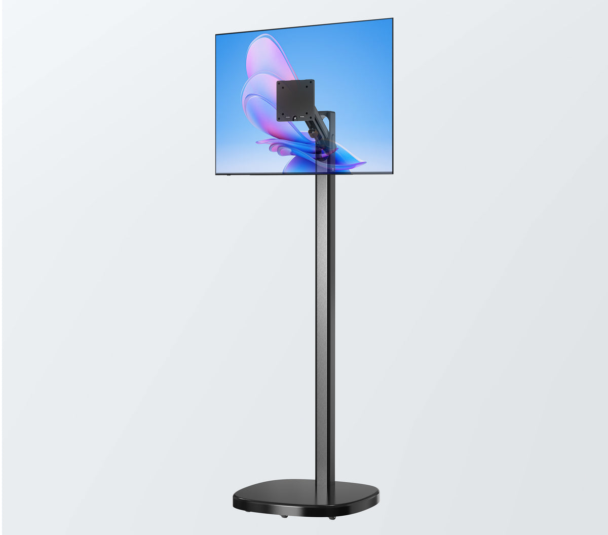 Mobile Rolling Spring Adjustable Floor Stand for Displays up to 22 lbs