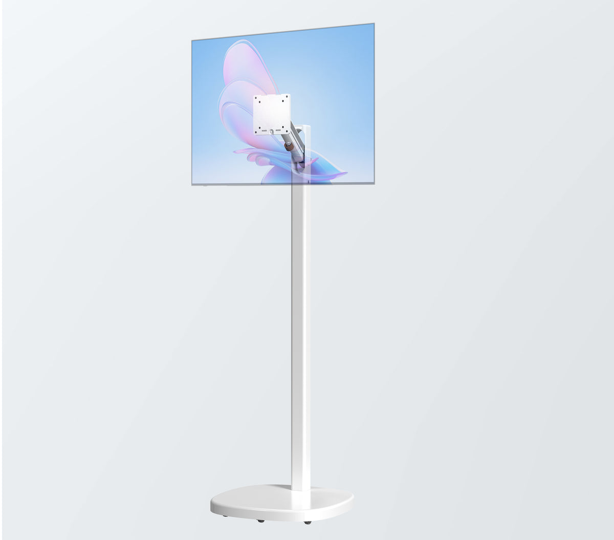 Mobile Rolling Spring Adjustable Floor Stand with Universal Security Enclosure