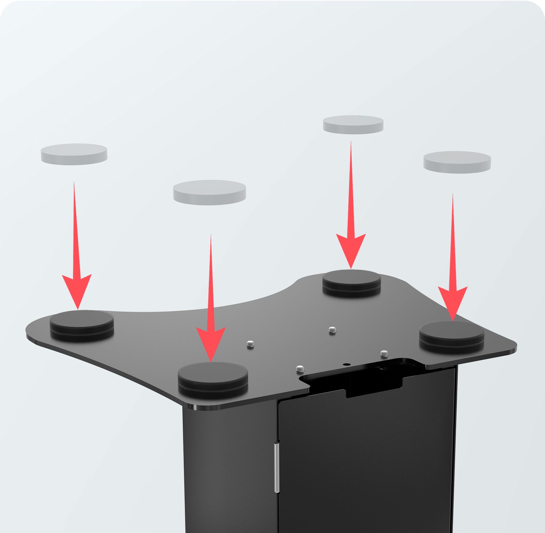 Padded Base Protects Surfaces