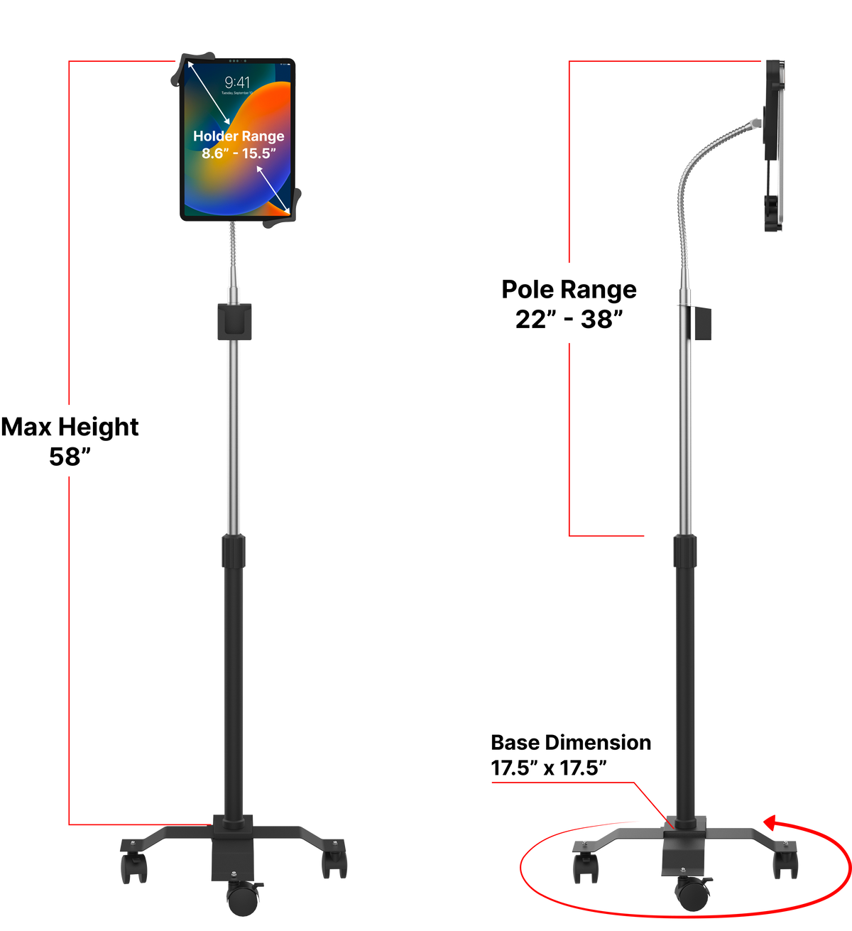 Compact Gooseneck Floor Stand