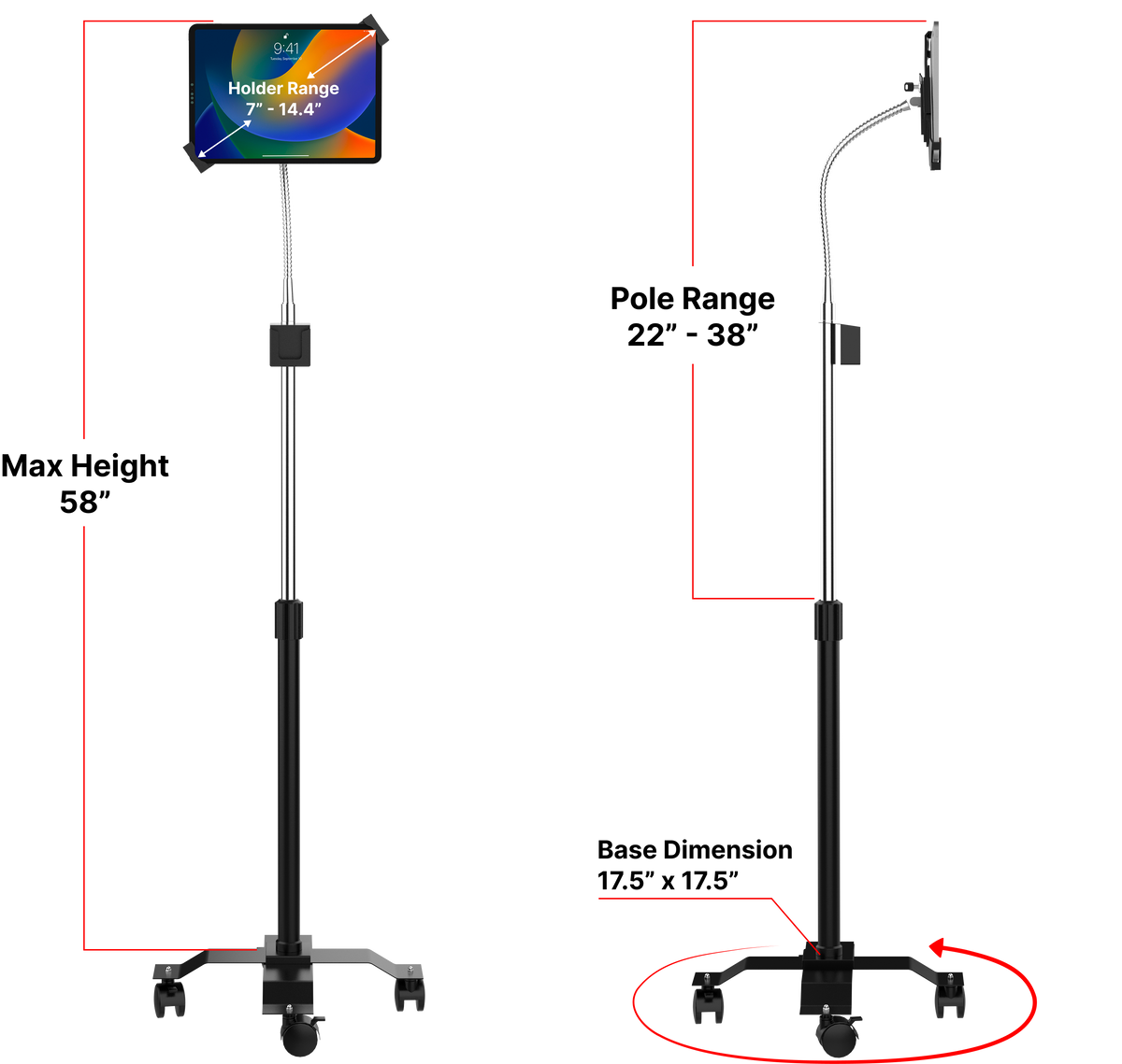 Compact Security Gooseneck Floor Stand
