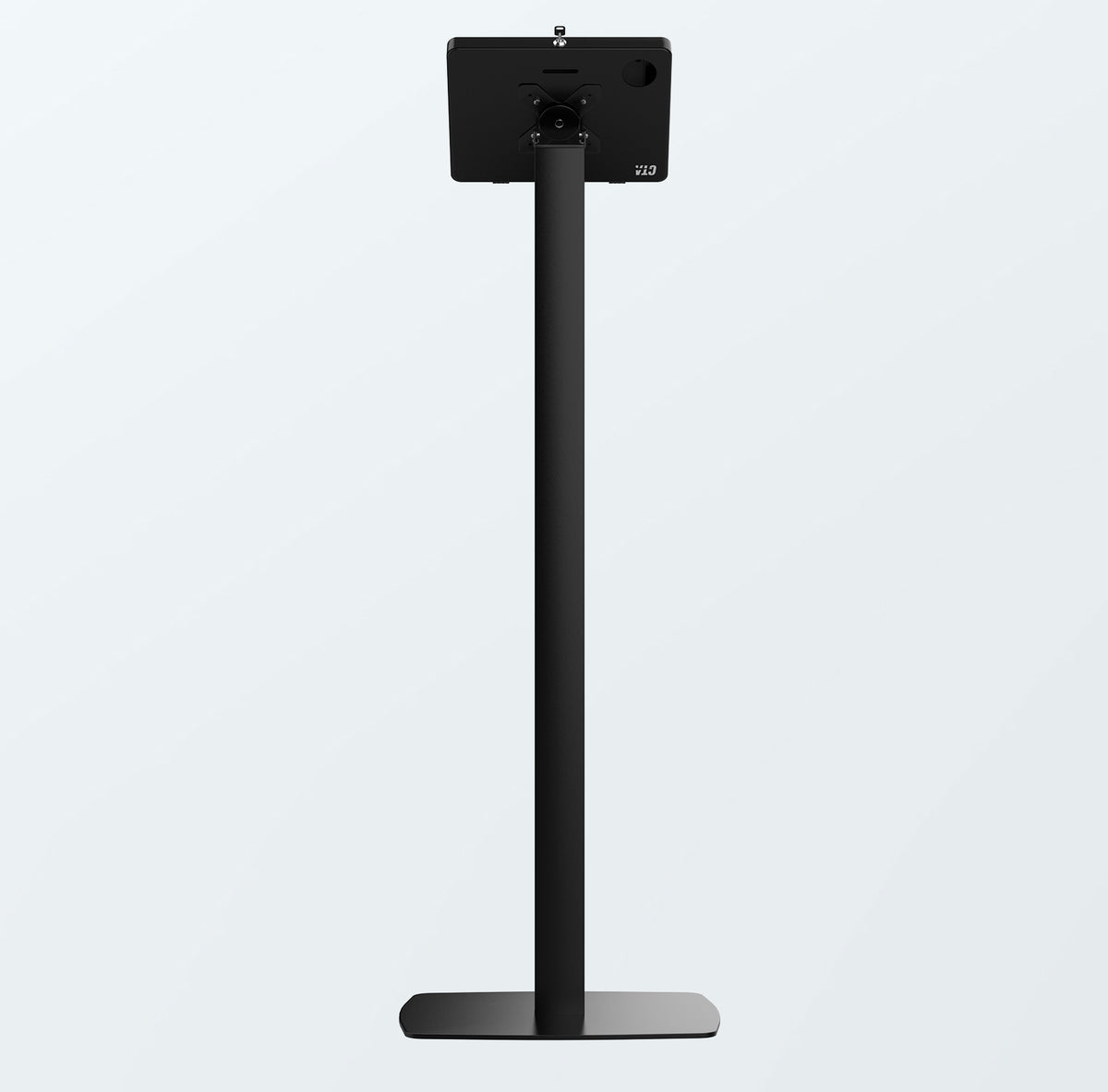 Premium Thin Profile Floor Stand with Large Universal Security Enclosure