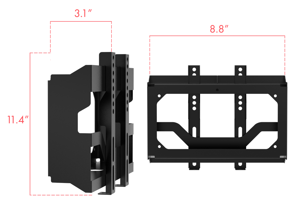 TV and Monitor Wall Mount with Storage Compartment