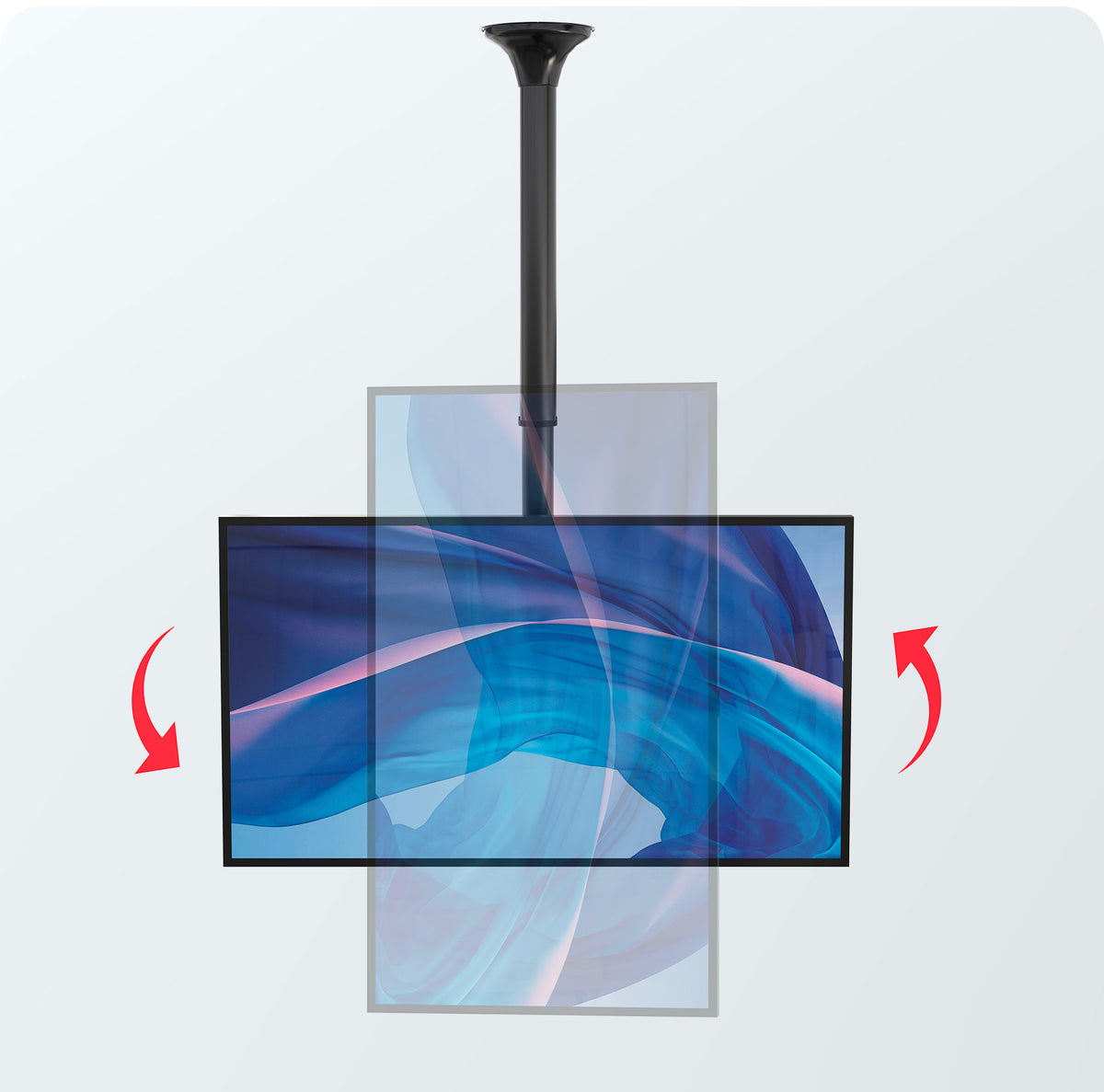 Height-Adjustable Ceiling Mount for Monitors and TVs