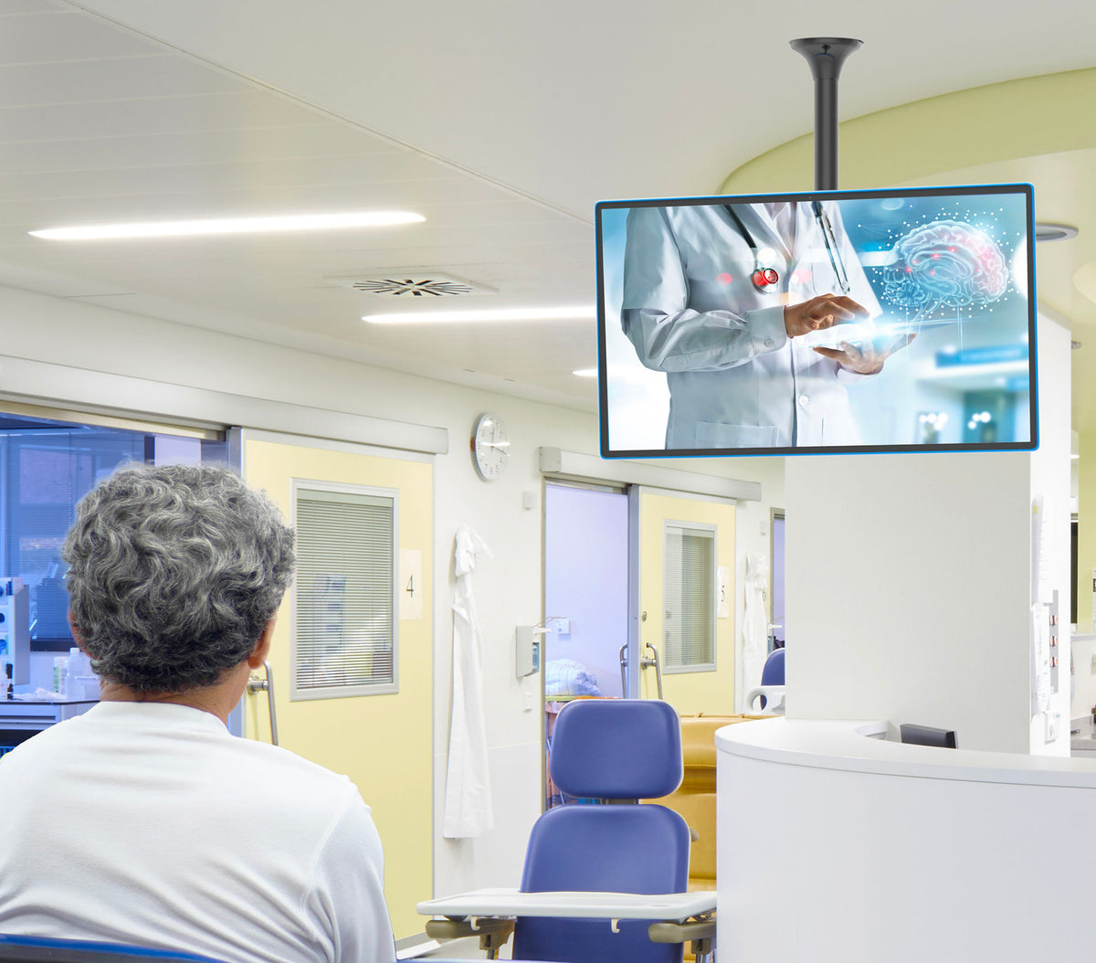 Height-Adjustable Ceiling Mount for Monitors and TVs