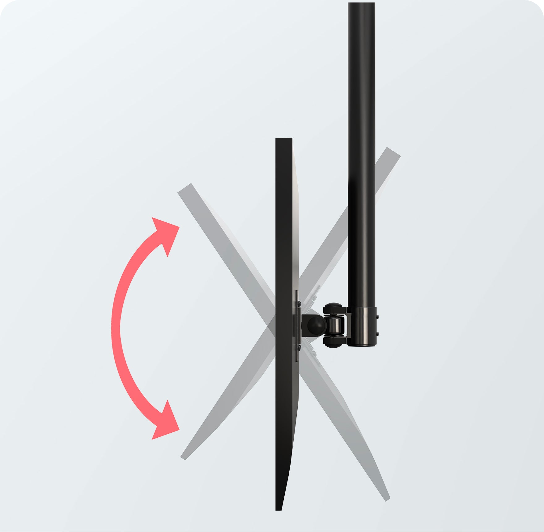Tilt Adjustable in Portrait or 
Landscape Orientation