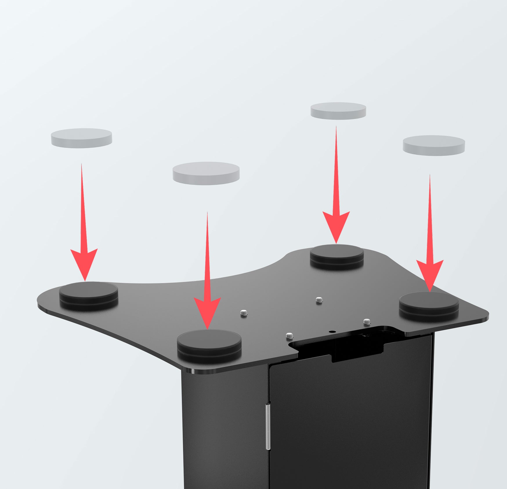 Padded Base Protects Surfaces