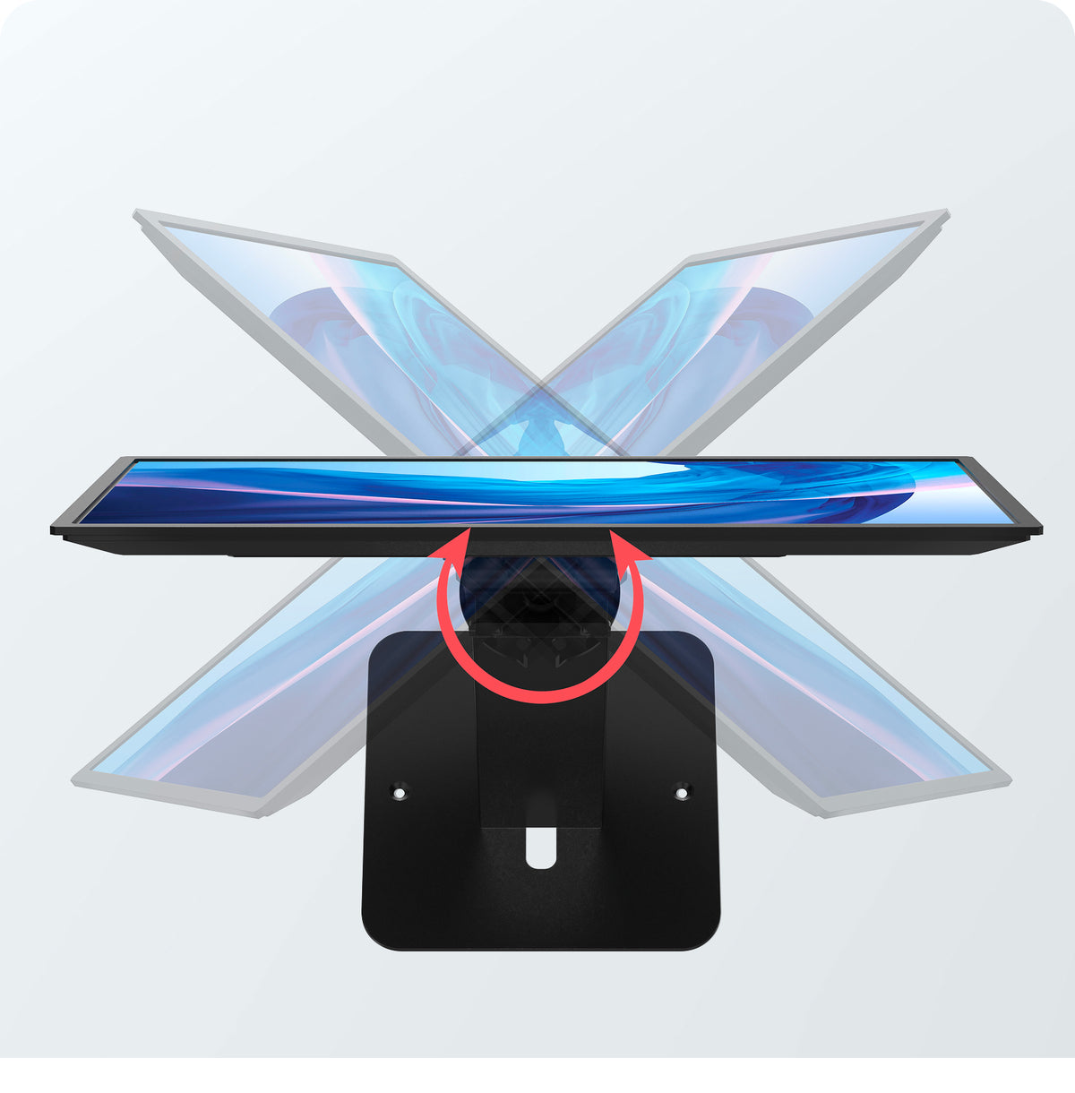 Adjustable Monitor Desk Mount with Weighted Base