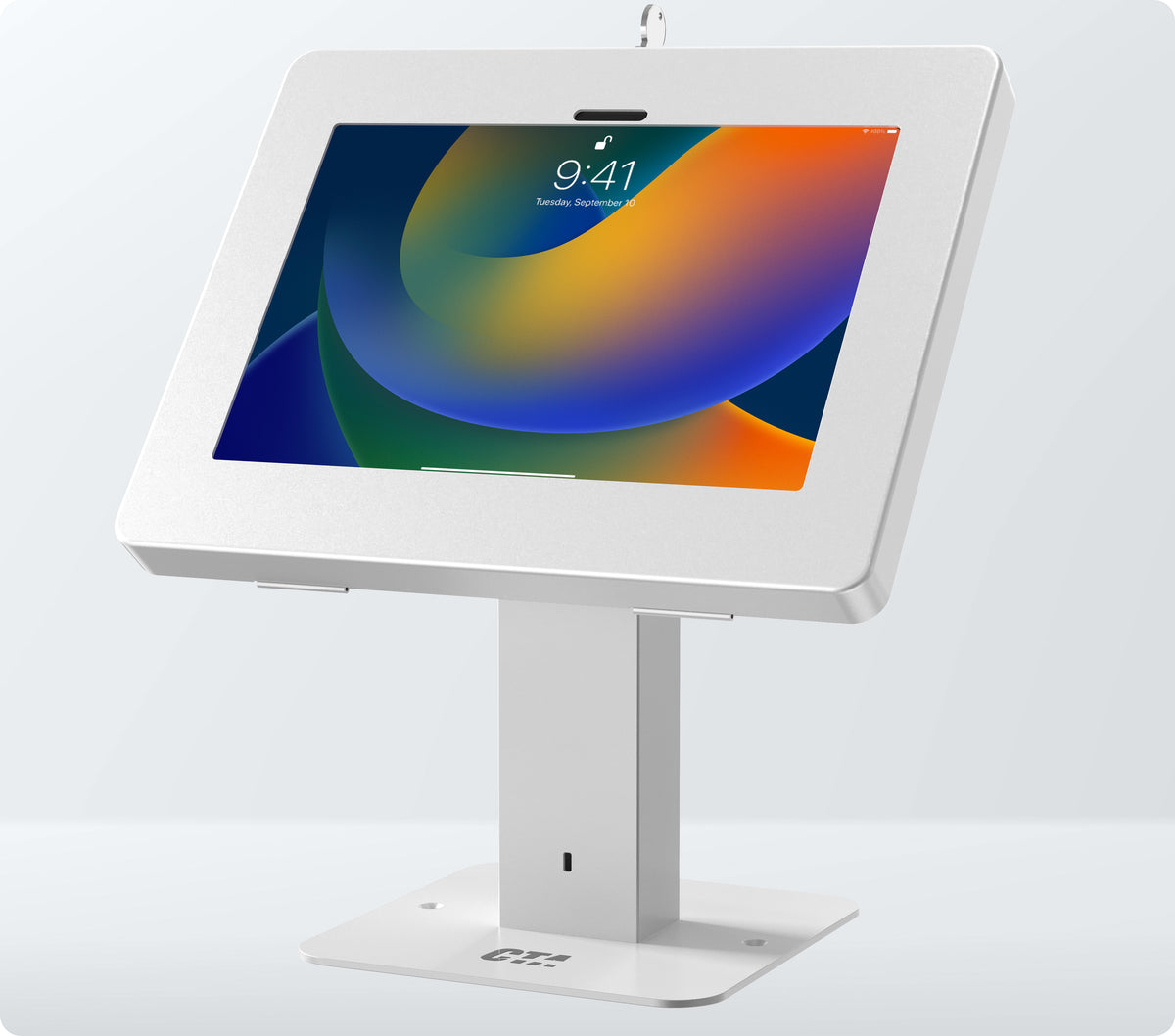 Sleek Rotating Desk Mount with Security Enclosure