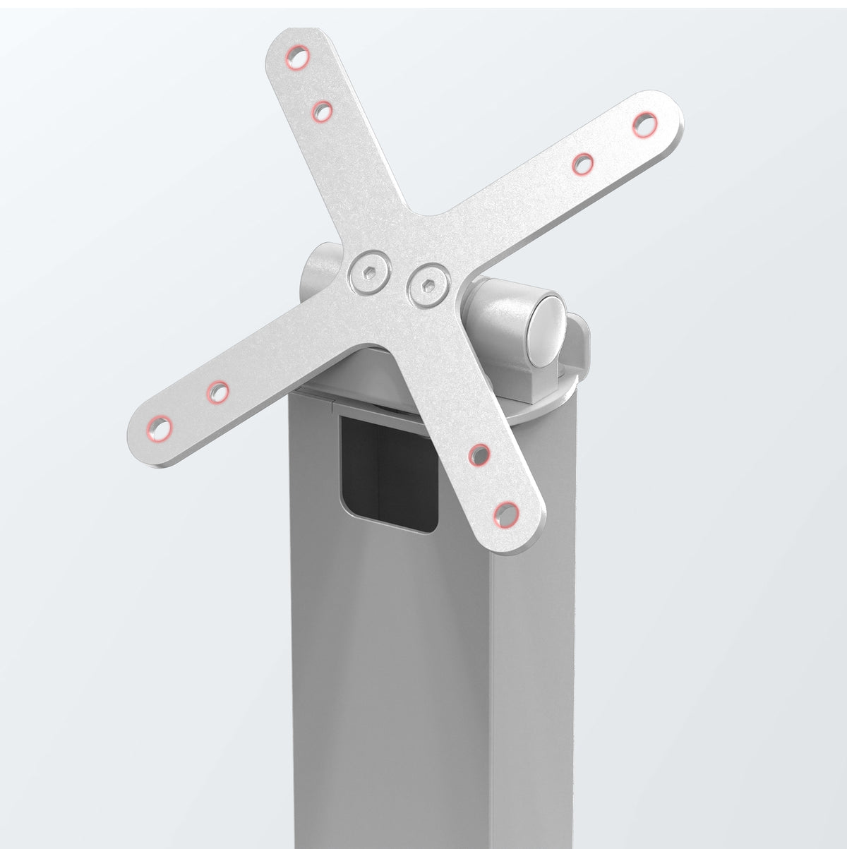 Sleek Rotating Desk Mount with Security Enclosure