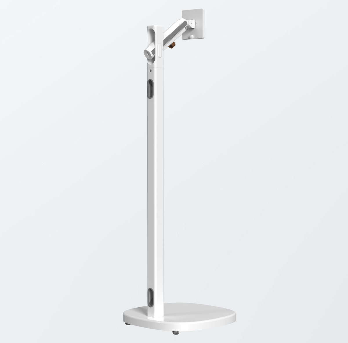 Mobile Rolling Spring Adjustable Floor Stand with Universal Security Enclosure