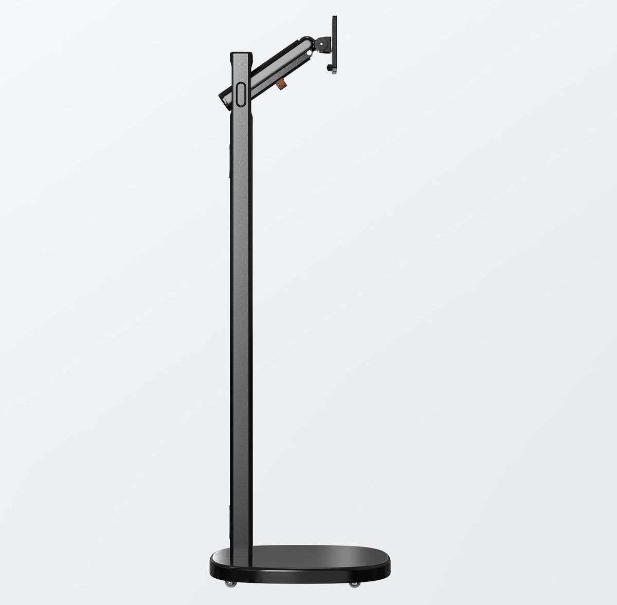 Mobile Rolling Spring Adjustable Floor Stand for Displays up to 22 lbs