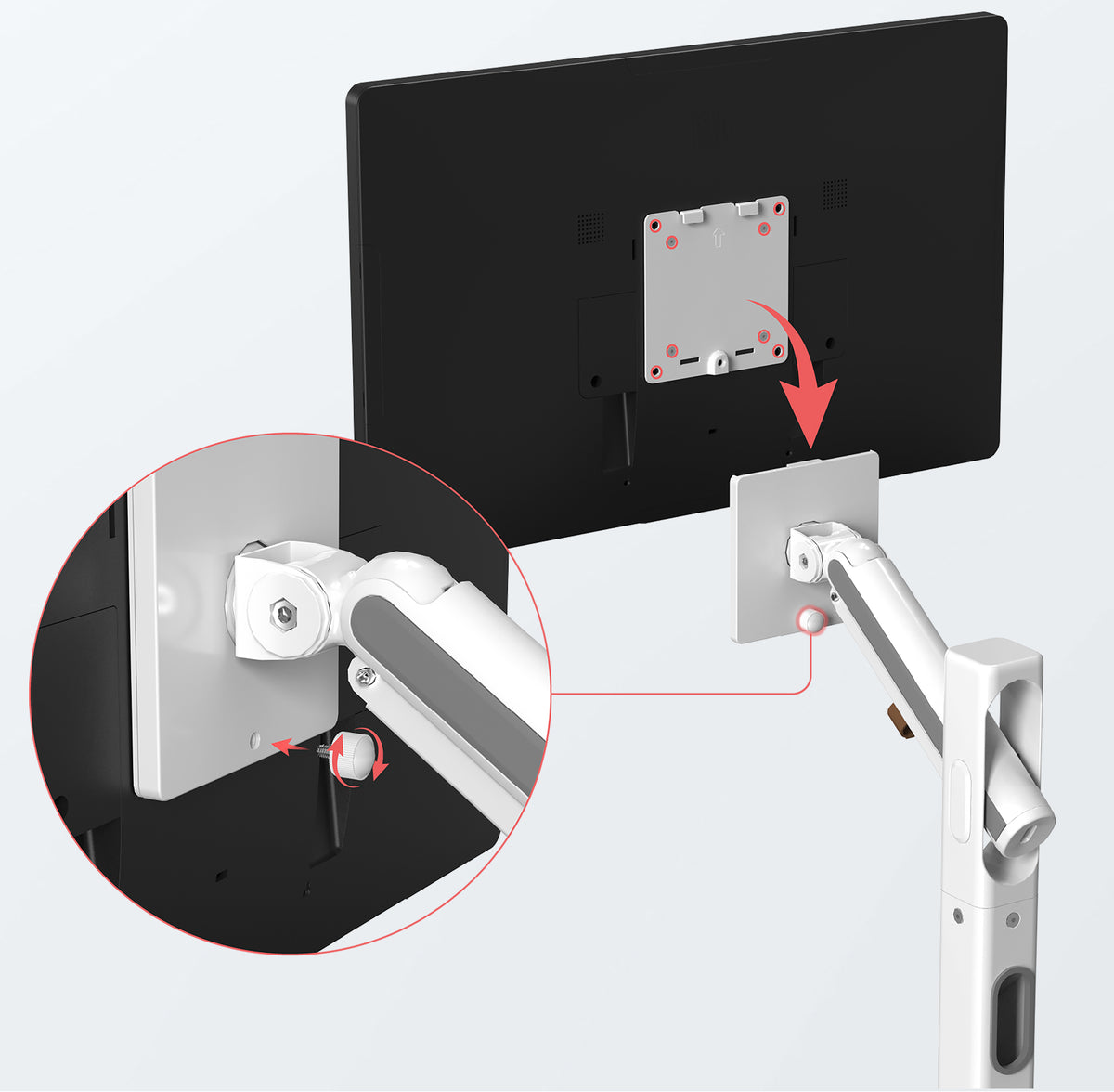 Mobile Rolling Spring Adjustable Floor Stand with Universal Security Enclosure